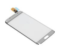 Black Touch Screen Glass Digitizer for S7 Edge | Broken Front Panel Repair, Silver Frame Lens Overlay, Restore Touchpad Response