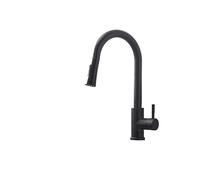 Black Touch Sensor Kitchen Faucet - Single Hole Pull Out Sprayer Tap with Pull Down Stream Modern Deck Mounted Design for Easy Use No Sensor Feature