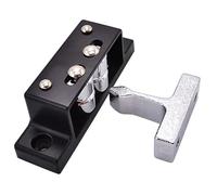 Black Touch-Type Lock Double Roller Catch Cupboard Cabinet Door Latch Home Kitchen Tools 1Pcs(XK826-2)