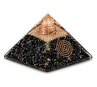 Black Tourmaline Orgone Pyramids - Spiral Orgonite Crystal Pyramid for EMF Protection & Grounding - Handmade Copper Coil Gemstone for Meditation, Reiki & Spiritual Gifts | Nilo Crystals®