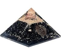Black Tourmaline Orgonite Pyramid 7cm x 7.5cm - Handmade Healing Crystals Energy Pyramid with Copper Coil for Meditation, Grounding, Reiki & Spiritual Home Décor | Nilo Crystals®