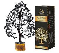 Black Tourmaline tree, crystals and gemstones tree of life Feng Shui bonsai crystal tree, decorative home accessories, house warming gifts new home, gifts for women birthday unique, 10-12 inch