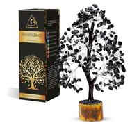 Black Tourmaline tree, crystals and gemstones tree of life Feng Shui bonsai crystal tree, decorative home accessories, house warming gifts new home, gifts for women birthday unique, 10-12 inch
