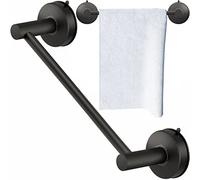 Black Towel Holder 17 Inch Suction Cup Towel Bar for Bathroom Kitchen Towel Rack Premium 304 Stainless Steel Anti-Rust Removable Towel Bars
