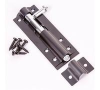 Black Tower Slide Bolt - 4" Long Metal Shed/Gate/Door Lock