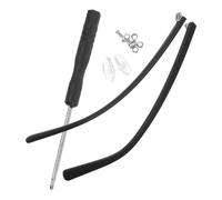 Black Tr Replacement Glasses Temple Arms for Plastic Full-rim Frames | Matte Finish, Anti-loosening Design, Includes Screws, Screwdriver and Frame Pads, for Everyday Wear or Sports