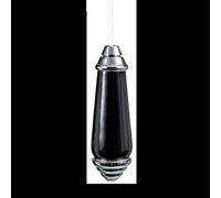 (Black) Traditional Chrome & Ceramic Bathroom Light Pull