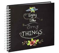 Black Traditional Spiral Album - Enjoy The Little Things 50 White Pages