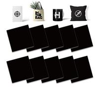 Black Transfer Sheets, 10 Pcs 12"x 12" Solid Plain Color Pre-Printed Sublimation Paper for Heat Press Mug, DIY T- Shirts, Coasters