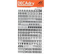 Transferable Letters and Numbers, Black, Letters and Numbers, 8 mm, Black