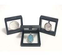 Black Transparent 3D Floating Frame Display Holder/Box/Frames for Challenge Coins, AA Medallions, Antique, Jewelry,Gift, 2.75 x 2.75 x 0.75 Inches (Set of 3 pcs)