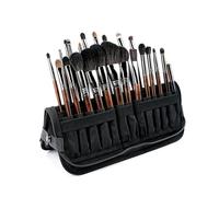 Black Travel Makeup Brush Holder,Waterproof Stand-Up Makeup Brushes Organizer, Portable Makeup Brush Holder Travel Case (BAG-875)
