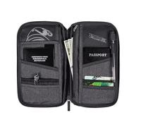Black Travel Wallet Pouch Passport Holder RFID Organiser for Cards DOCUMENTS Money IDS