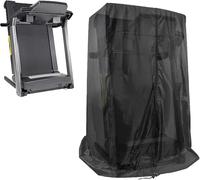 Black Treadmill Cover, Folding Treadmill Cover Waterproof Outdoor,Dustproof Cover for Treadmill Folding Running Machine with Storage Bag,117x90x181cm