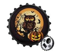 Black Tree Owl Pumpkin Head Bottle Opener, 2-in-1 Magnetic Bottle Opener & Fridge Magnets for Refrigerator, Kitchen, Bar, Gift for Beer Lovers, Black-style