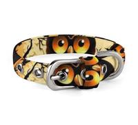 Black Tree Owl Pumpkin Head Dog Collar, Soft Comfortable Pet Collar for Small & Medium Dogs, Adjustable Durable Cat Collars for Puppies