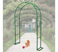 Black Trellis Archway Weatherproof Garden Arch Rose Arbors for Wclimbing Plant Arched Stand Free-Standing Lawn Garden Terrace 140X220Cm 380X220Cm/Green/W330*H250Cm/130 *,Green-W330*H250Cm/130*98In