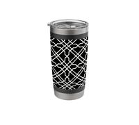 Black Trellis Preppy Chinoiserie Trellis Pattern Stainless Steel Insulated Tumbler