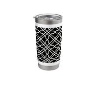 Black Trellis Preppy Chinoiserie Trellis Pattern Stainless Steel Insulated Tumbler