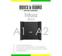 Black Tri-Fold Foam Presentation Board - 840 x 594mm (A1-A2) | Get 2 for The Price of 1 | Display Board for Artwork, School Projects, Crafts & Exhibitions