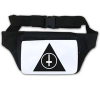 Black Triangle Pyramid Upside Down Cross Waist Bag Fanny Pack White