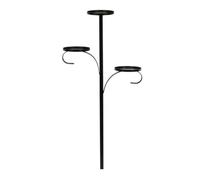 Black Triple Tree Topper Candelabra - 3-Tier Tree-Shaped Candle Holder, Christmas Tree Top Decoration for Holiday Home Ambiance (60cm)