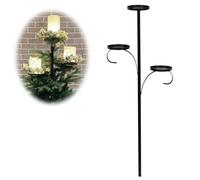 Black Triple Tree Topper Candle Holder, Triple Tree Topper 36"H Iron,Candelabra Tree Topper for Christmas, 3 Tier Candle Holder, Unique Tree Topper Light up Christmas Tree Decor (1)