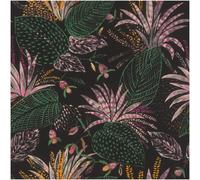 Black Tropical Leaf Vinyl Wallpaper Floral Dark Botanical Feature Wall