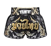 Black TUFF Sport MRS201 Retro Style Thai King Of Naga Muay Thai Shorts