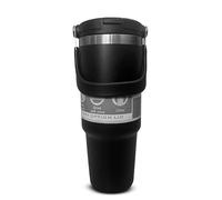 Black Tumbler with Handle and 2-in-1 Straw Leakproof lid, Large Capacity 900ml Stainless Steel Coffee Cup, Insulated Vacuum Double Wall Travel Mug Water Bottle for Hot Iced Drink, UK Brand