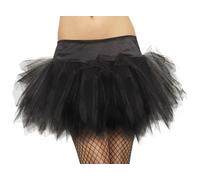Black Adult Womens Fancy Dress Frilly Ballerina Underskirt Tutu 1980