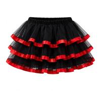 Black Tutu Skirt Women Tulle Petticoat Burlesque Fancy Dress UK 6-24