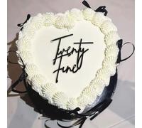 Black Twenty Fine Cake Topper,Acrylic Happy 20th Birthday Cake Decorations for Boy&Girl - Funny 20 Years Birthday Anniversary Party Cake Decor