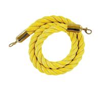 Black Twisted Polypropylene Rope 1.8m with Powder-Coated Steel Carabiners, Queue Ber Posts for Theaters, Grand Openings, Hotels - Size M