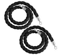 Black Twisted Queue Control Rope1.2m 5m 8mDurable Barrier Ropes for Hotels Hospitals EventsSturdy Crowd Control Stanchion Cords