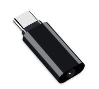 (Black) Type-C To Audio 3.5mm Earphone Audio Connectors ABS - Description