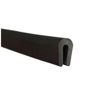 Black U Channel Edge Trim Seal EPDM 8.7mm High x 4.8mm Wide (3 Meter)