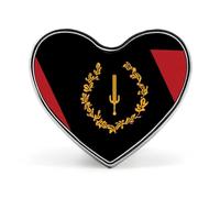 Black U.S. Heritage Flag Cute Brooch Badge Heart Shape Pin Hat Clothing Jewelry Accessories Gifts for Wedding Party