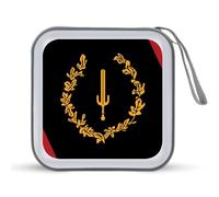 Black U.S. Heritage Flag Funny CD Holder 40 Capacity DVD Case Disc Protective Storage Organizer Bag for Car Home Travel