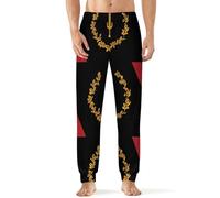 Black U.S. Heritage Flag Men's Pajama Pants Lightweight Pjs Bottoms Lounge Pants Sleepwear Soft