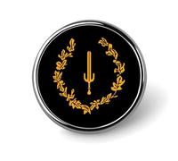 Black U.S. Heritage Flag Round Brooch Pin Lapel Pins Tie Suit Dress Accessories Wedding Birthday for Men Women