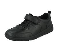 (Black, UK 1 Child) Boys Clarks Elasticated Lace School Shoes Daze Bright K - G Fit