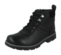 (Black, UK 10.5 Child) Boys Clarks Casual Ankle Boots Heath Go GTX K