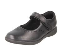(Black, UK 10.5 Child) Girls Clarks Formal/School Shoes Etch Craft - G Fit
