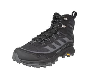 (Black, UK 10) Mens Merrell Grip Vibram Sole Waterproof Ankle Boots - Moab Speed Thermo Mid Wp