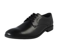 (Black, UK 11) Mens Clarks Lace Up Plain Front Formal Shoes Brandon Lace - G Fit