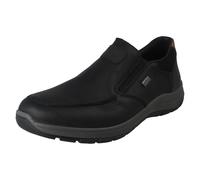 (Black, UK 11) Mens Rieker Smart Casual Extra Wide Slip On Shoes 03651