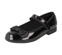 (Black, UK 12.5 Child) Girls Clarks Formal/School Shoes Scala Tap - G Fit