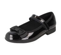 (Black, UK 2.5 Child) Girls Clarks Formal/School Shoes Scala Tap - G Fit