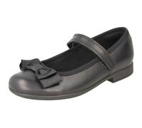 (Black, UK 2.5 Child) Girls Clarks Formal/School Shoes Scala Tap - H Fit